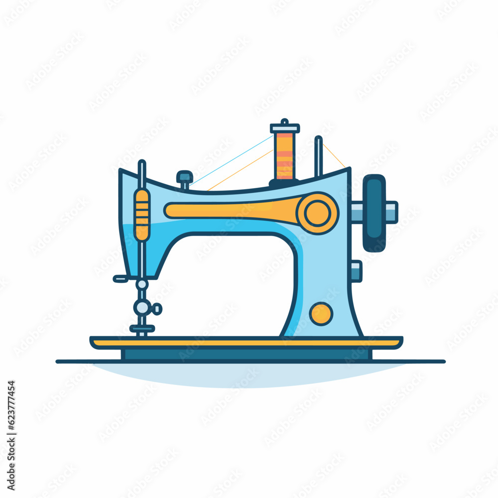 Vector of a sewing machine icon on a white background