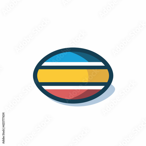 Free Download Vector of a colorful circle with a stripe in the middle - GFXLoad