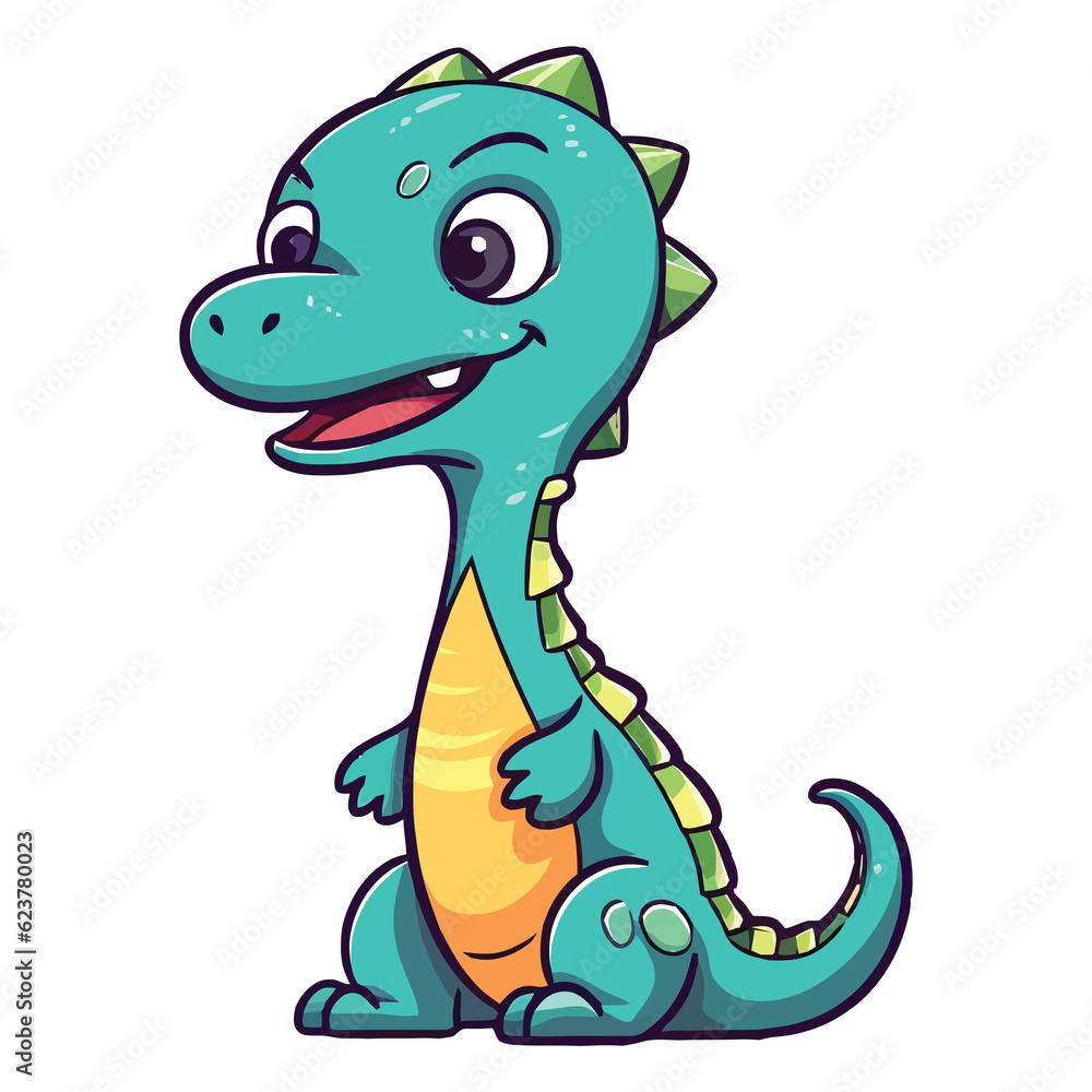 Cute Plateosaurus Dinosaur Illustration Cute Plateosaurus Dinosaur Illustration