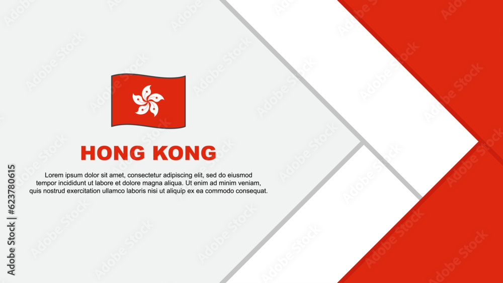 Hong Kong Flag Abstract Background Design Template. Hong Kong Independence Day Banner Cartoon Vector Illustration. Hong Kong Cartoon Hong Kong Flag Abstract Background Design Template. Hong Kong Independence Day Banner Cartoon Vector Illustration. Hong Kong Cartoon