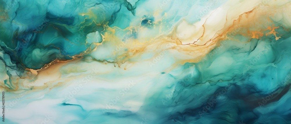 abstract watercolor background.
Natural luxury fluid art painting in alcohol ink technique with sparkle details. banner. dreamy mood. 