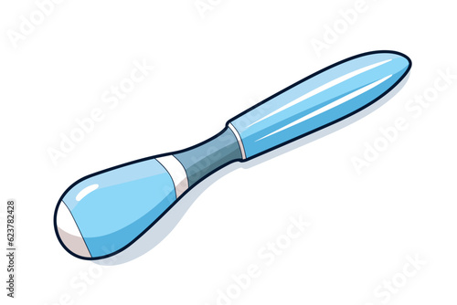 Vector of a flat icon vector of a blue plastic baseball bat on a white background