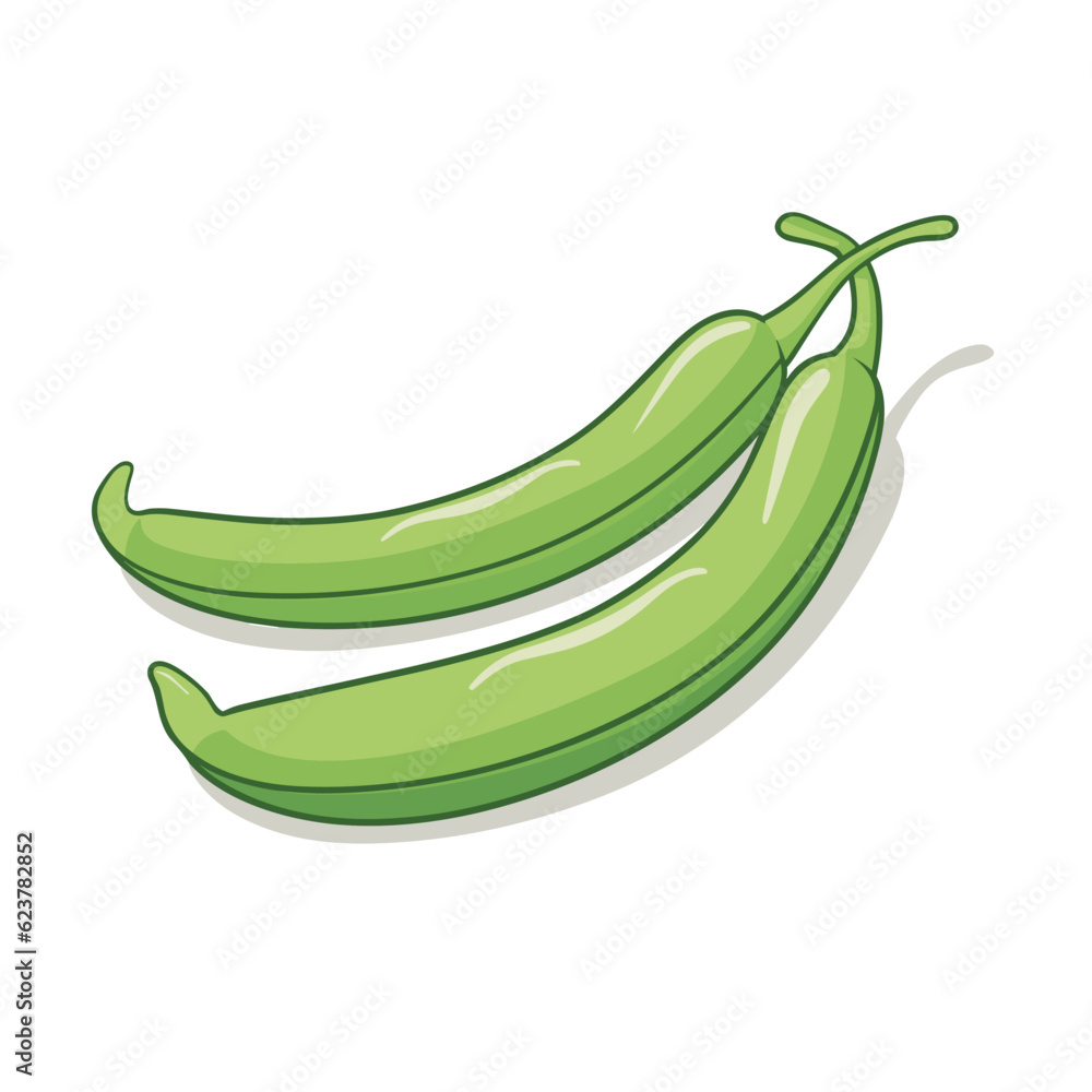 Vector of a stack of green peppers Vector of a stack of green peppers