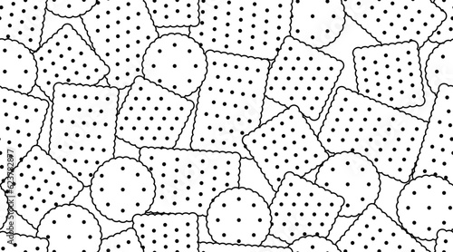 abstract biscuit cracker seamless pattern