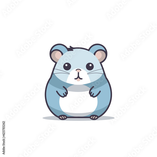 Vector of a cute and playful hamster cartoon character