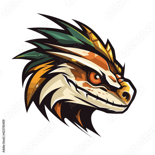 Esport vector logo lizard, lizard icon, lizard head, vector, sticker