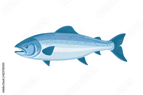 Vector of a fish icon on a white background © Ilgun