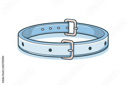 Vector of a white belt with two buckles on a flat icon vector
