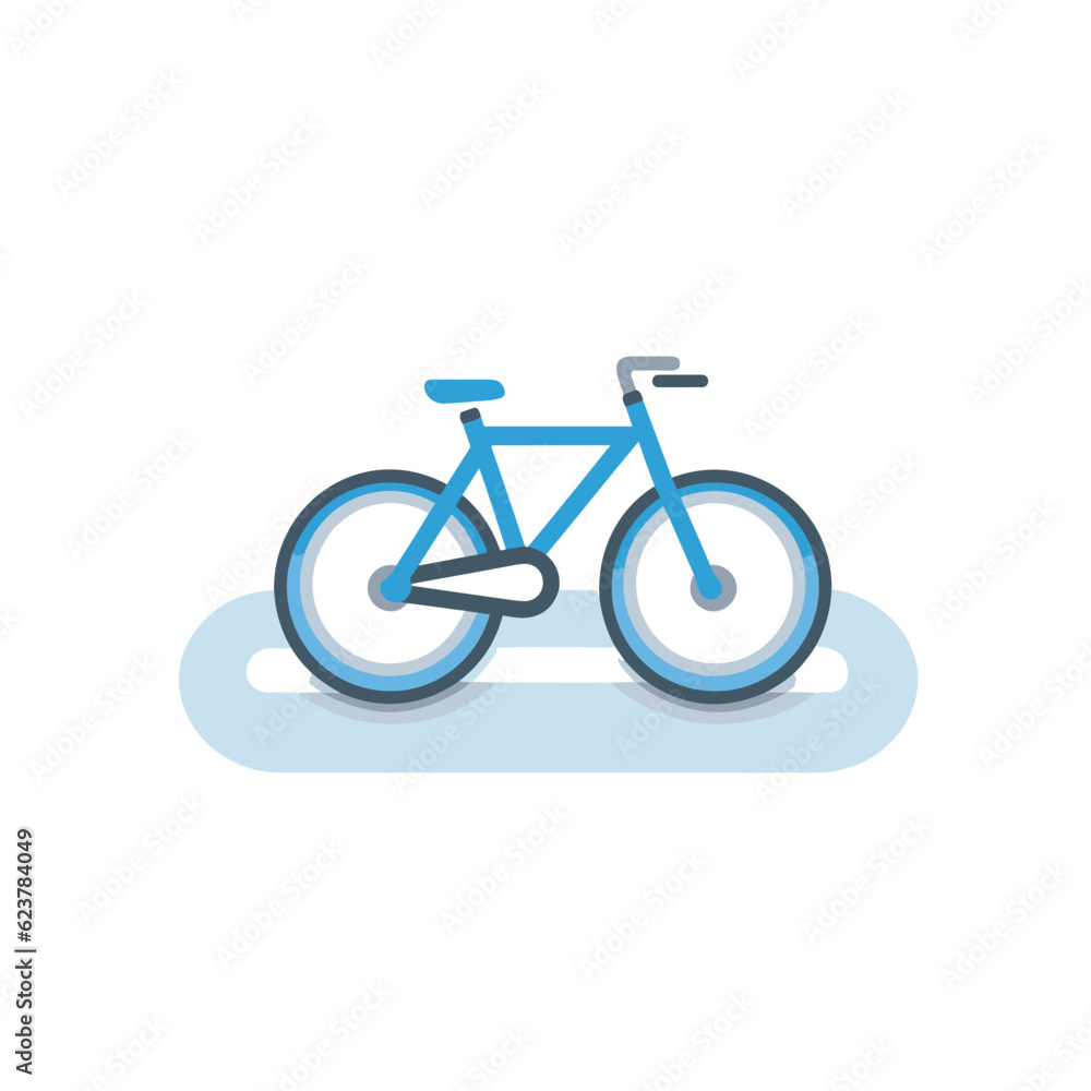 Vector of a flat style bicycle icon Vector of a flat style bicycle icon