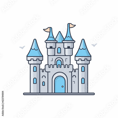 Vector of a castle with turrets