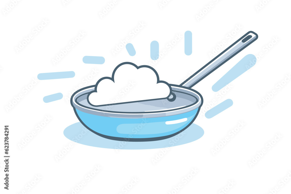 Vector of a flat icon vector of a bowl of rice with a spoon in it Vector of a flat icon vector of a bowl of rice with a spoon in it