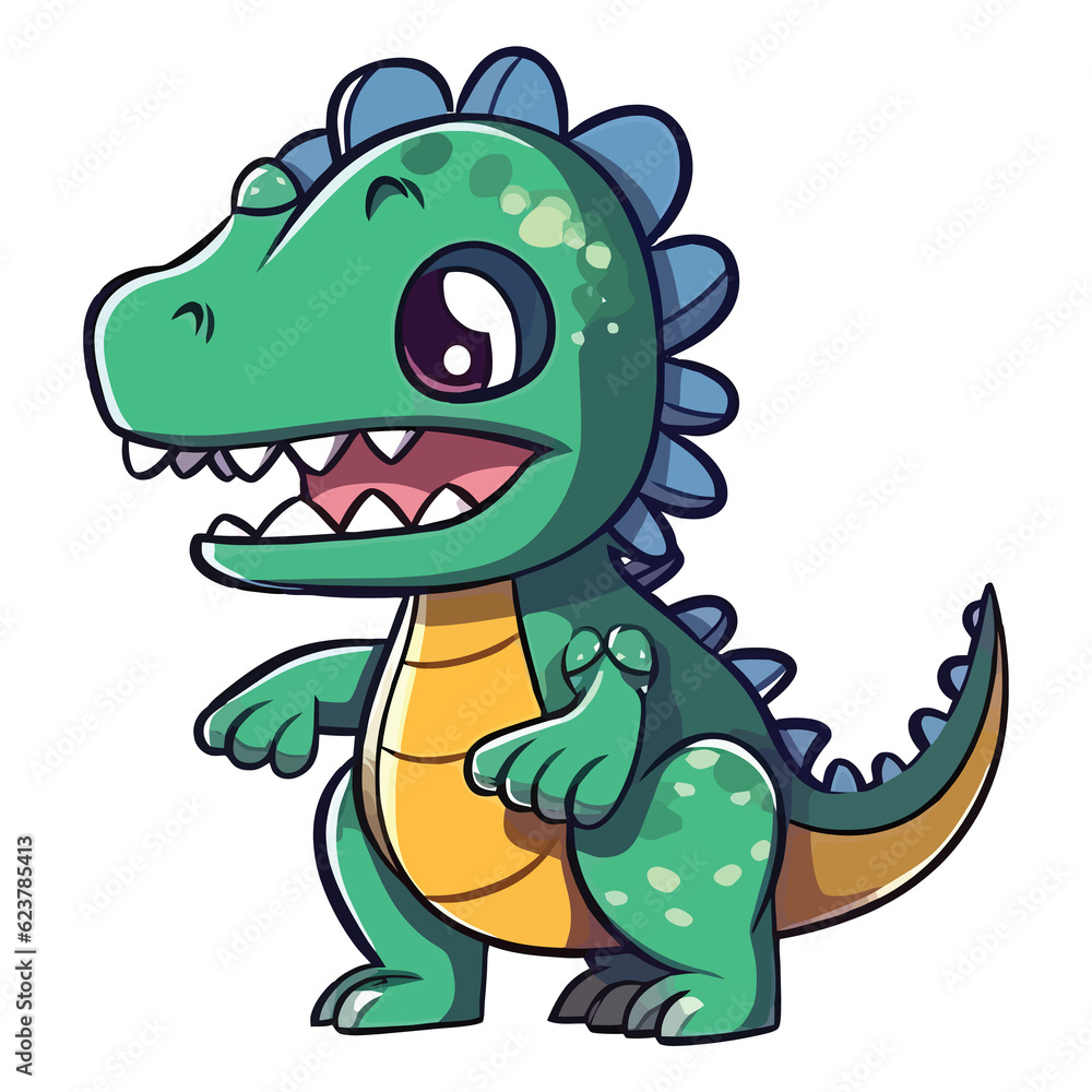 Obraz premium 2d Cute Carcharodontosaurus Dinosaur