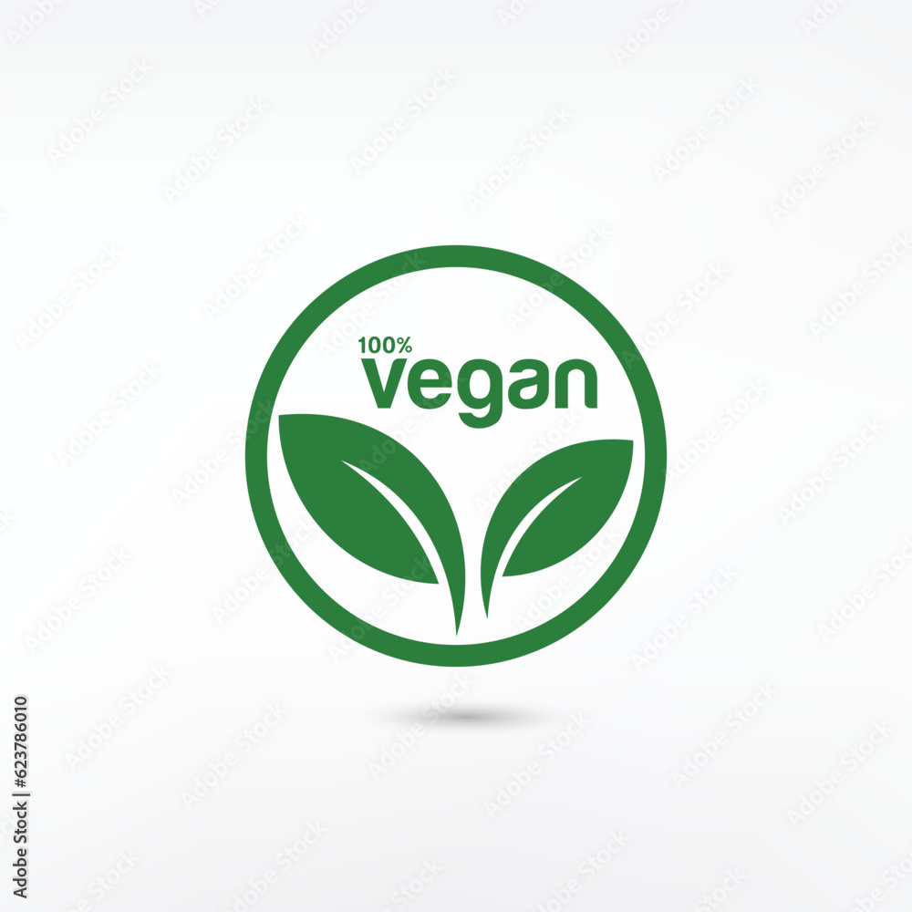 100% Vegan Bio, Ecology, Organic logo and icon, label, tag Isolated on white background 100% Vegan Bio, Ecology, Organic logo and icon, label, tag Isolated on white background
