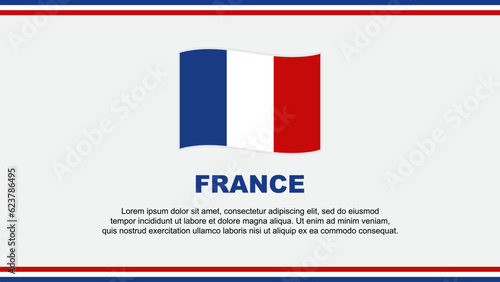 France Flag Abstract Background Design Template. France Independence Day Banner Social Media Vector Illustration. France Design