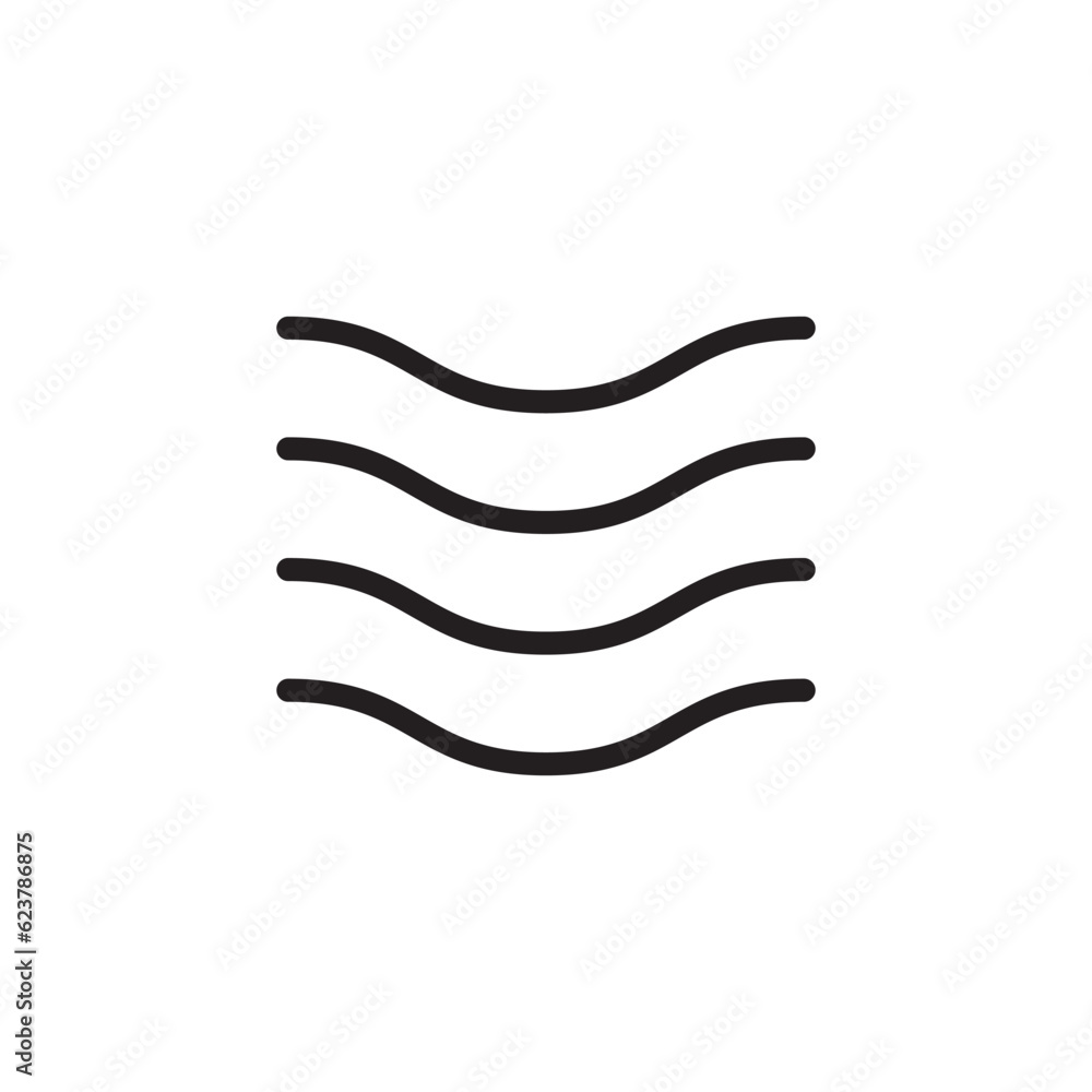 Wave vector icon. Waves flat sign design. Sea waves symbol pictogram. UX UI icon Wave vector icon. Waves flat sign design. Sea waves symbol pictogram. UX UI icon