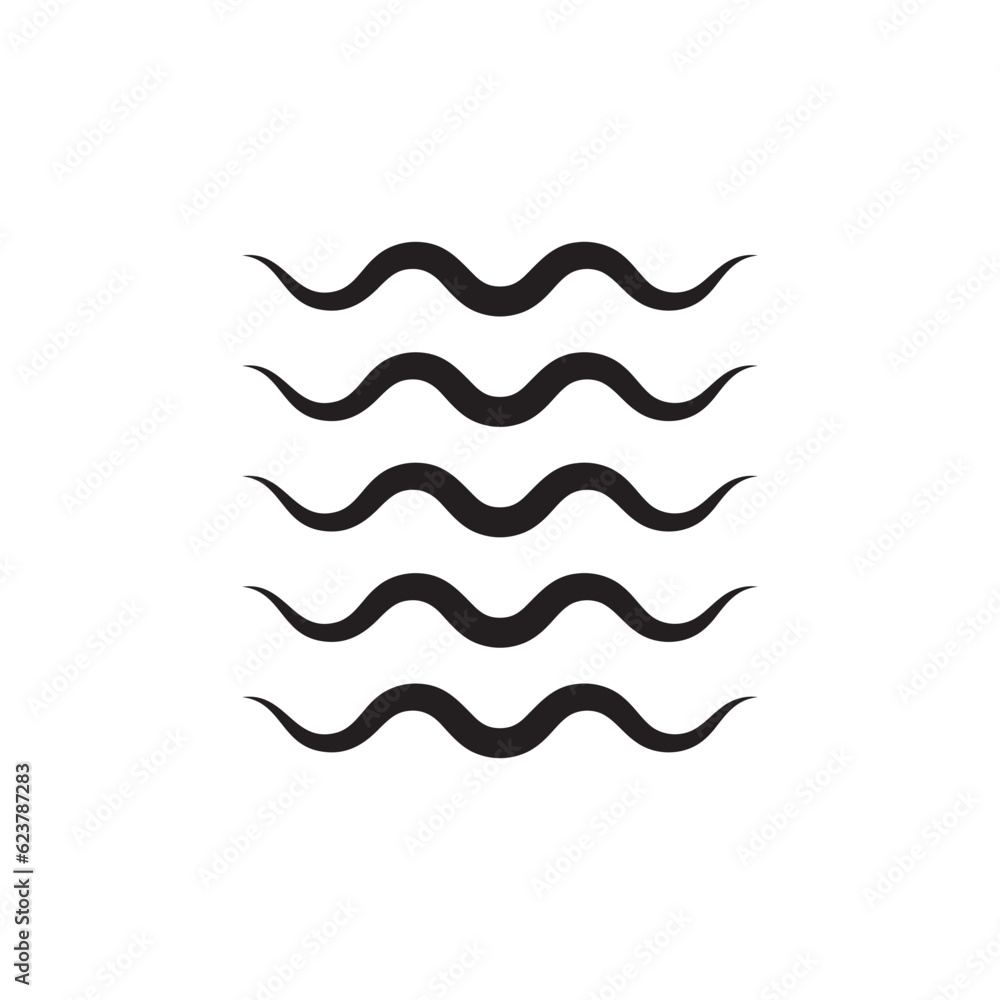Wave vector icon. Waves flat sign design. Sea waves symbol pictogram. UX UI icon Wave vector icon. Waves flat sign design. Sea waves symbol pictogram. UX UI icon