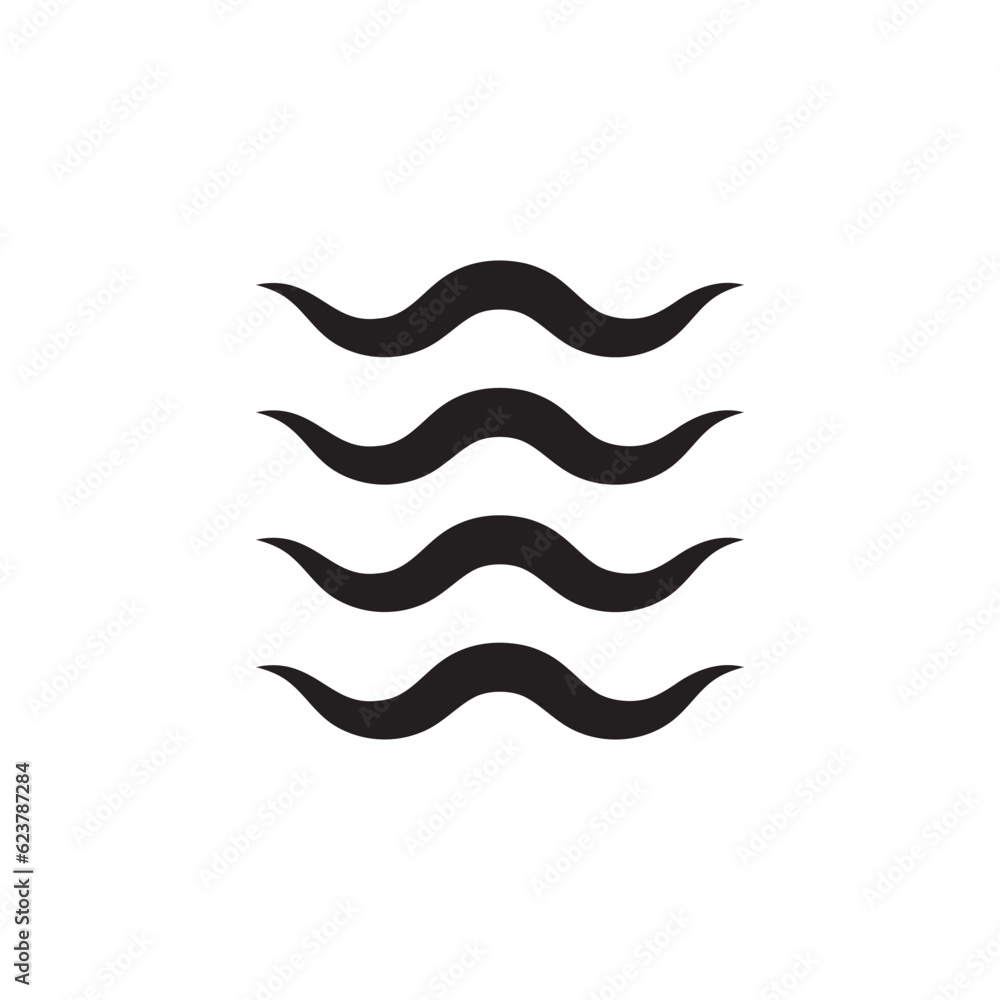 Wave vector icon. Waves flat sign design. Sea waves symbol pictogram. UX UI icon Wave vector icon. Waves flat sign design. Sea waves symbol pictogram. UX UI icon