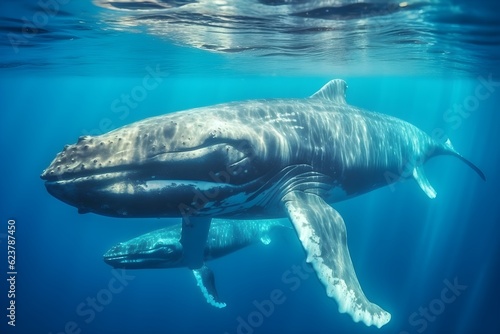whale swimming in the sea