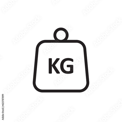 Weight scales vector icon. Kg flat sign design. Kilogram weight scale symbol pictogram. UX UI icon