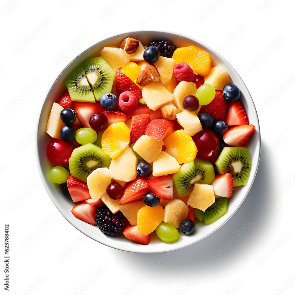 Generative AI Fruit salad Image - Ideal for Culinary Websites and Blogs