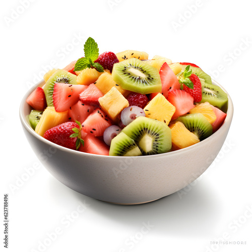 Ultra-Realistic AI Generated Fruit salad Image Perfect for Cooking Blogs and Websites 