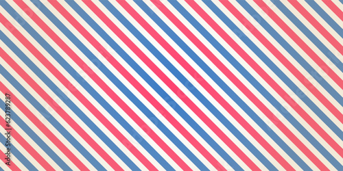 Dull retro pattern for a barber shop. Abstract striped vintage vector background for men's haircut and shave salon design. Red-blue-white background for flyers.