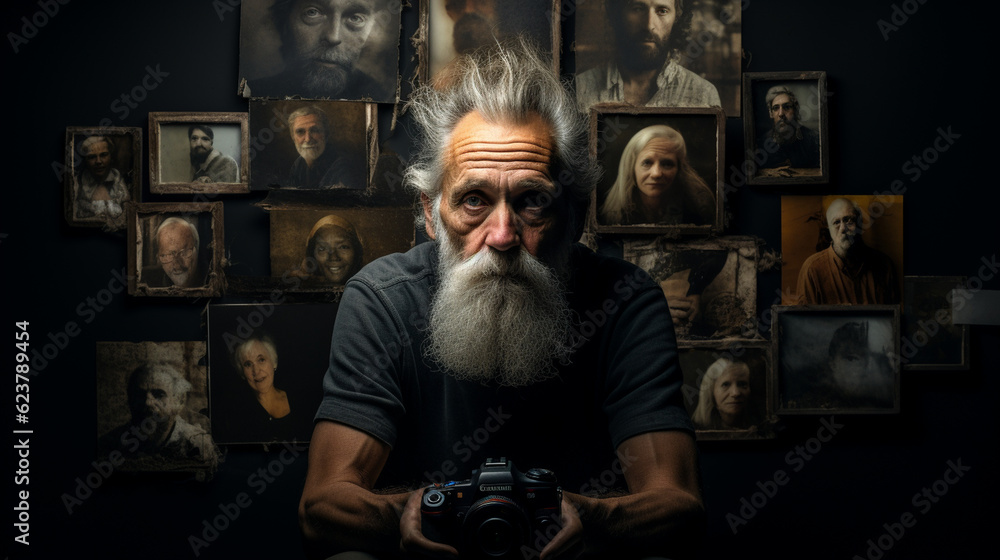 A portrait photographer using creative techniques, capturing artistic and thought-provoking images Generative AI A portrait photographer using creative techniques, capturing artistic and thought-provoking images Generative AI
