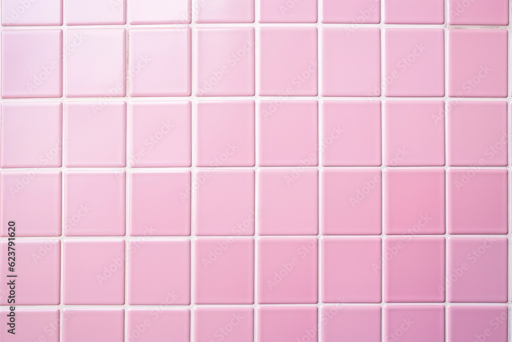Pink tile wall background bathroom floor texture.