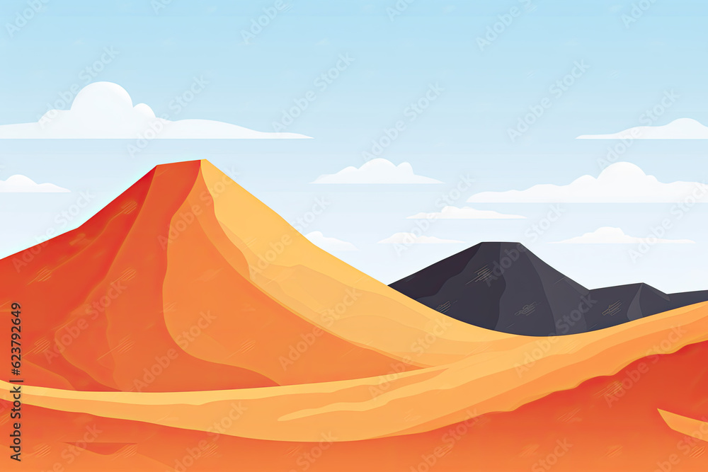 Dunes of Sossusvlei in Namibia, Namib Dessert - Generative ai
