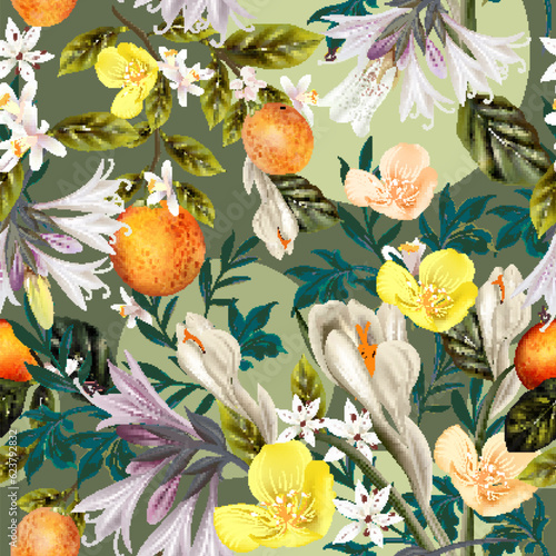 Beautiful vector tropical seamless pattern