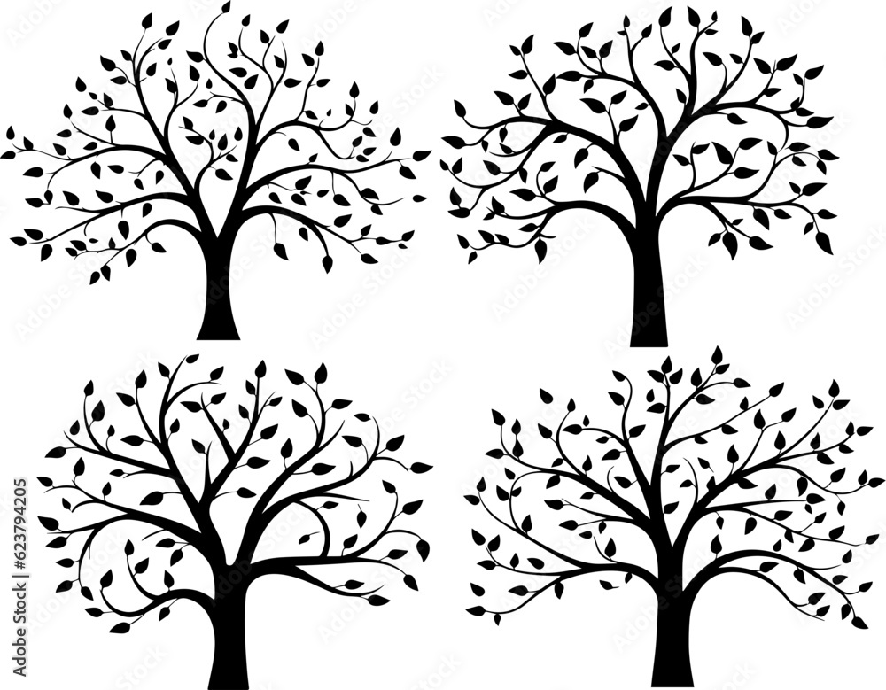 silhouette plant tree images