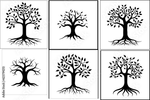 Foto silhouette plant tree images