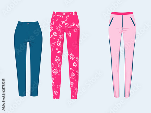 illustration of a set of jeans pant