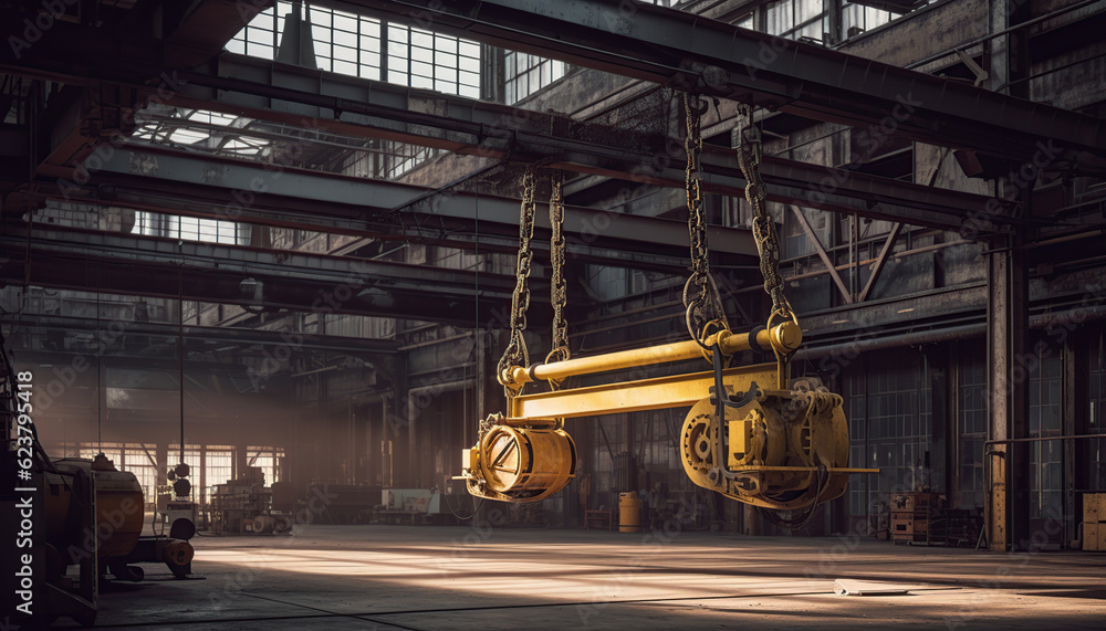 Industrial overhead crane in factory Industrial overhead crane in factory
