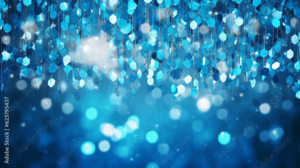 The ethereal beauty of blue bokeh, with its shimmering lights and dreamlike quality. Generative AI