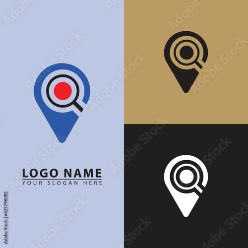 Search location icon logo vector.