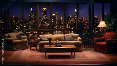 Talk show setting 