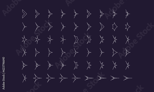 Tips Abstract Geometric Vector universal Shapes Y2K style modern design, brutalist Icons, basic figures in retro futuristic assets, symbols and objects for logo, posters, banners, stickers
