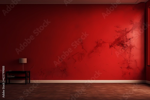room with red wall