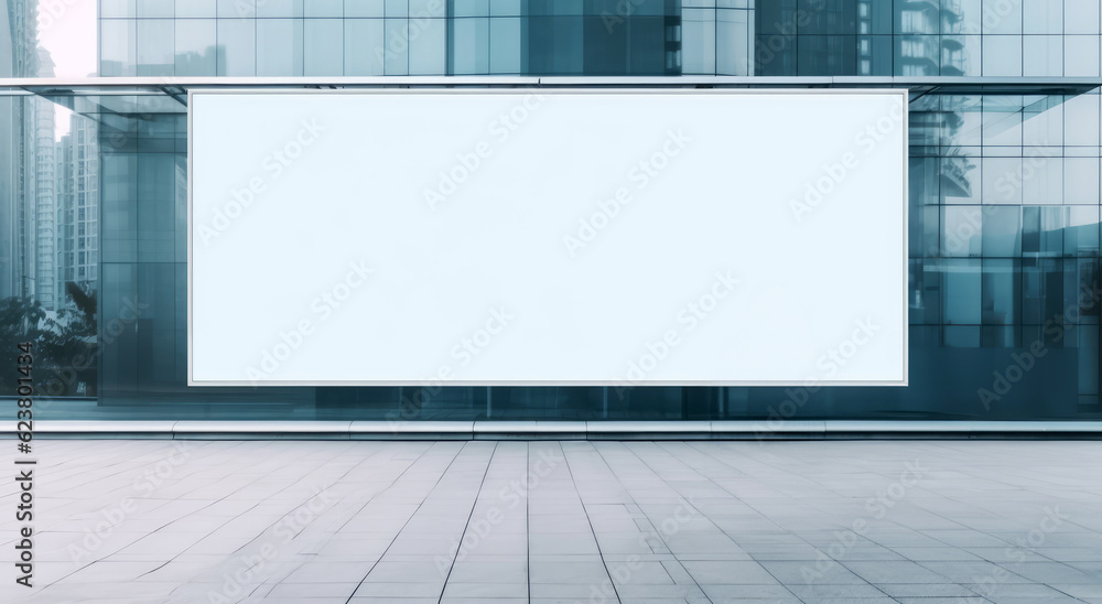 display blank clean screen or billboard mockup for offers or advertisement in public area