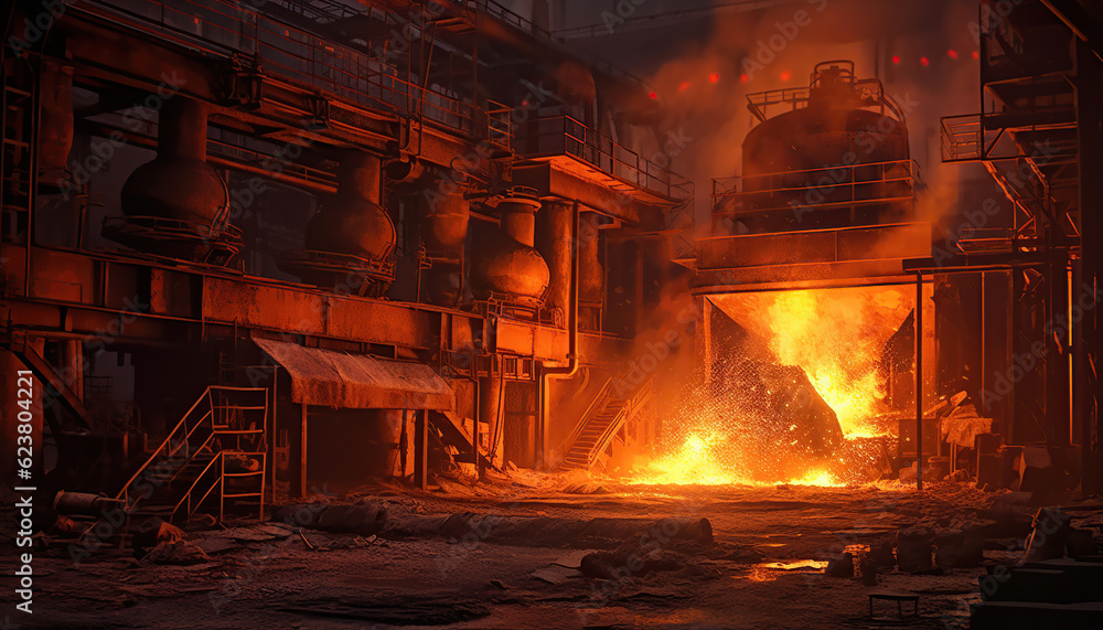 Metal smelting furnace in steel mills Metal smelting furnace in steel mills