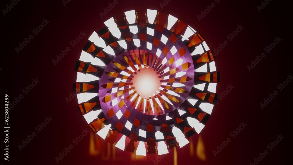 Hypnotic looping animation. 3d endless animation. Cyclic seamless ...