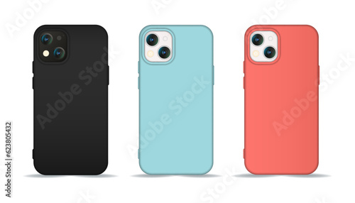 Realistic illustration of a mobile case