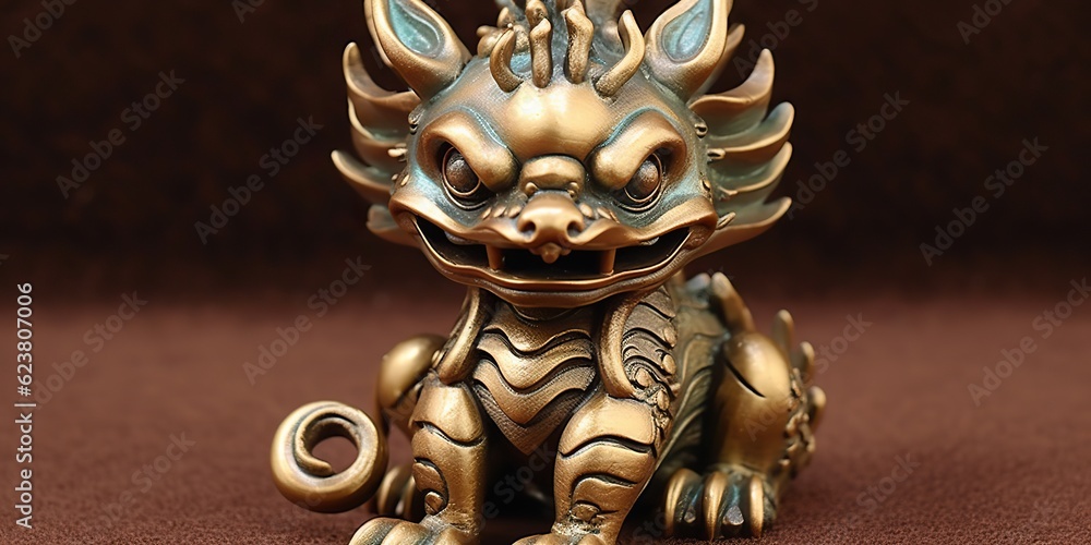 AI Generated. AI Generative. Traditional classic chinese asian dragon copper symbol of power. Graphic Art AI Generated. AI Generative. Traditional classic chinese asian dragon copper symbol of power. Graphic Art