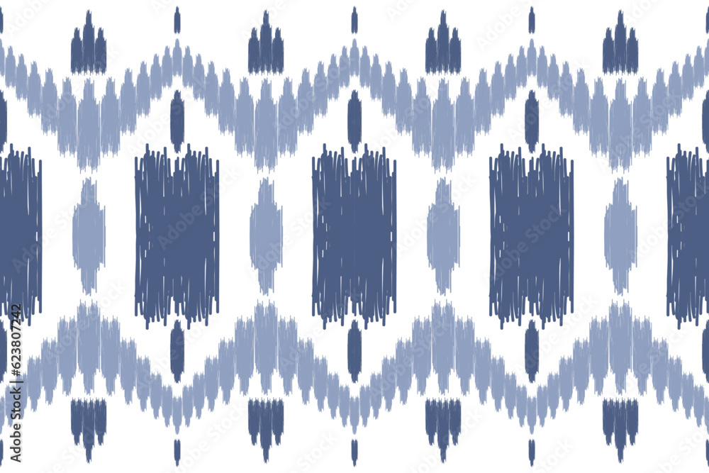 Uzbek ikat pattern and fabric in Uzbekistan. Abstract background for