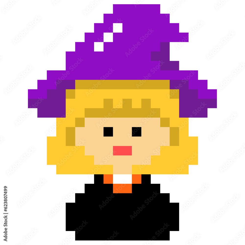 Halloween Witch pixel art
