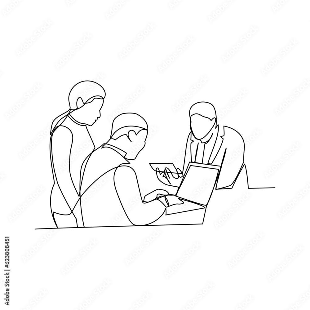 Coworkers vector illustration