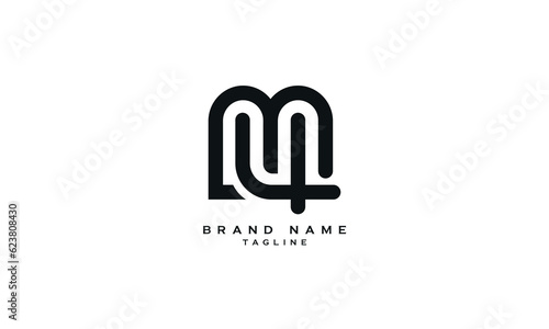 MUL, MLU, M4, 4M, Abstract initial monogram letter alphabet logo design