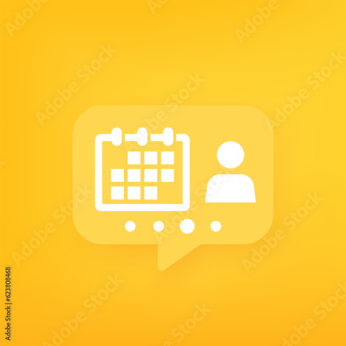 appointment, book a meeting vector icon