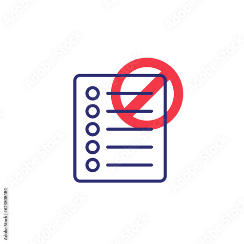 blacklist icon on white, vector